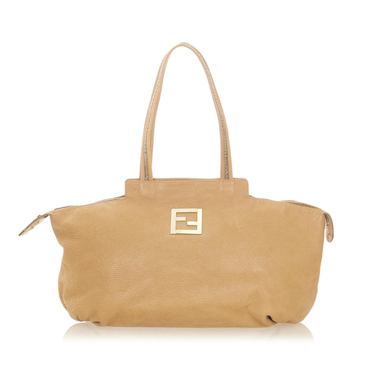 Fendi Chains Leather Tote Bag (20146)