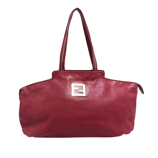 Fendi Chains Leather Tote Bag (36421)