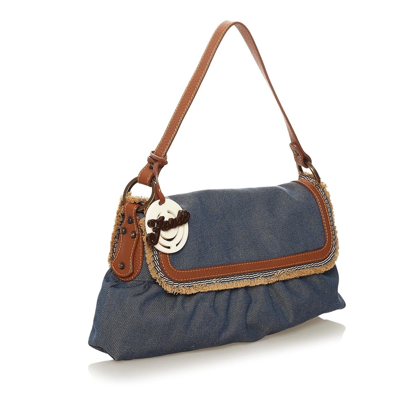 Fendi Chef Denim Shoulder Bag (34283)