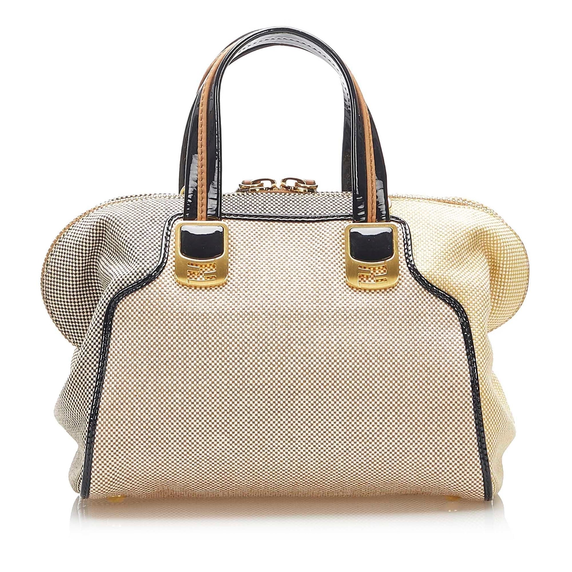 Fendi Colorblock Canvas Chameleon