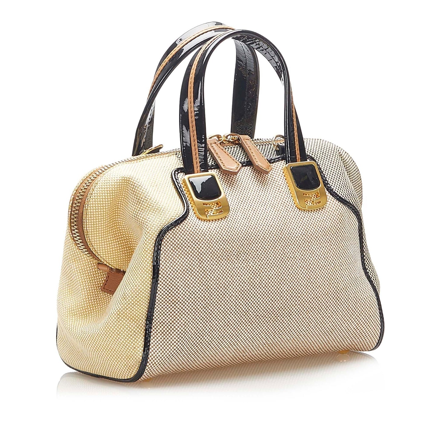 Fendi Colorblock Canvas Chameleon