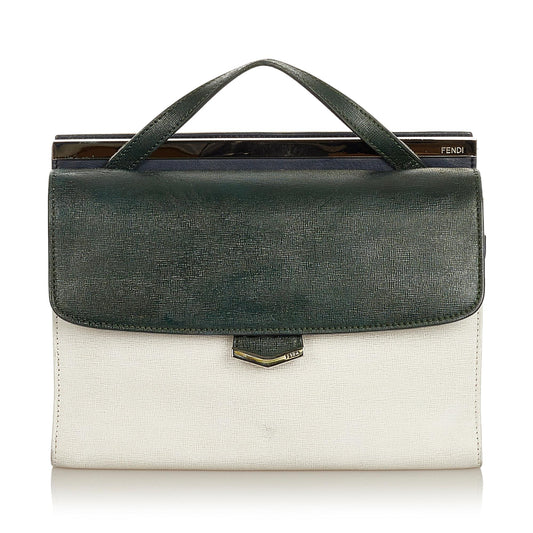 Fendi Demi Jour Leather Satchel (25796)
