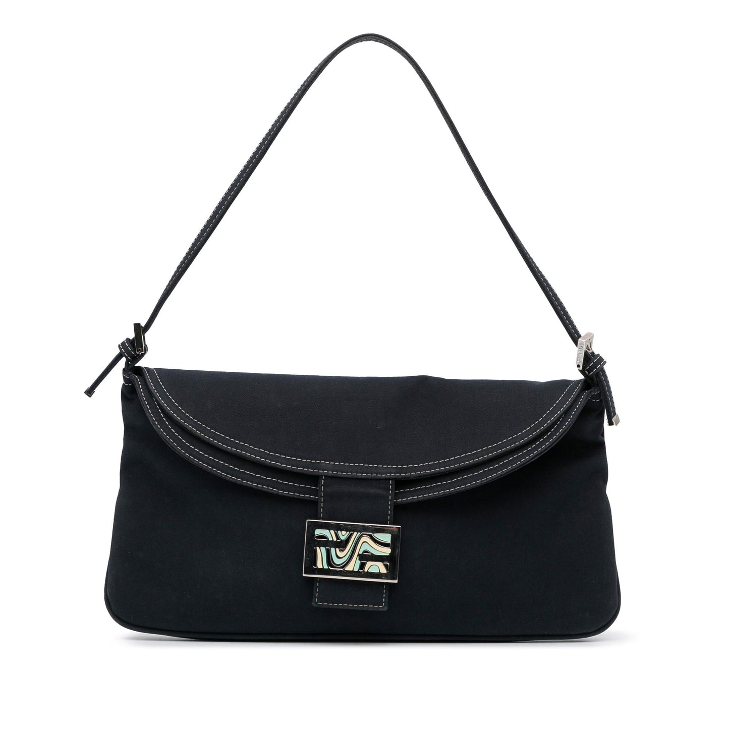 Fendi Denim Double Flap Baguette (j7tZH1)