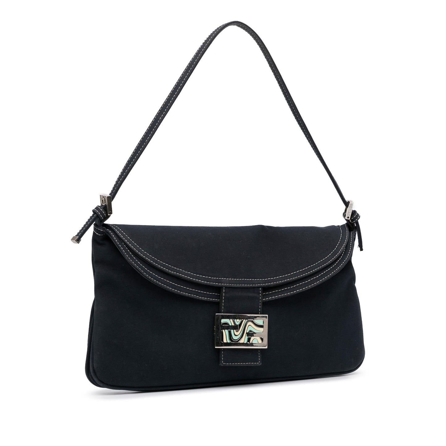 Fendi Denim Double Flap Baguette (j7tZH1)