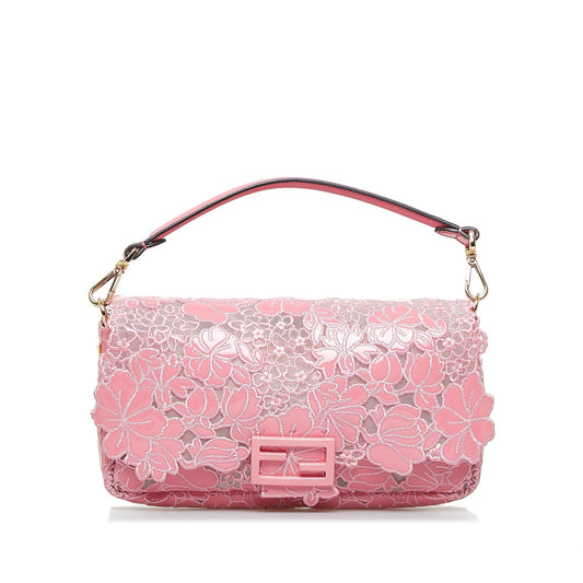 Fendi Embroidered Lace Baguette (GlR2r8)
