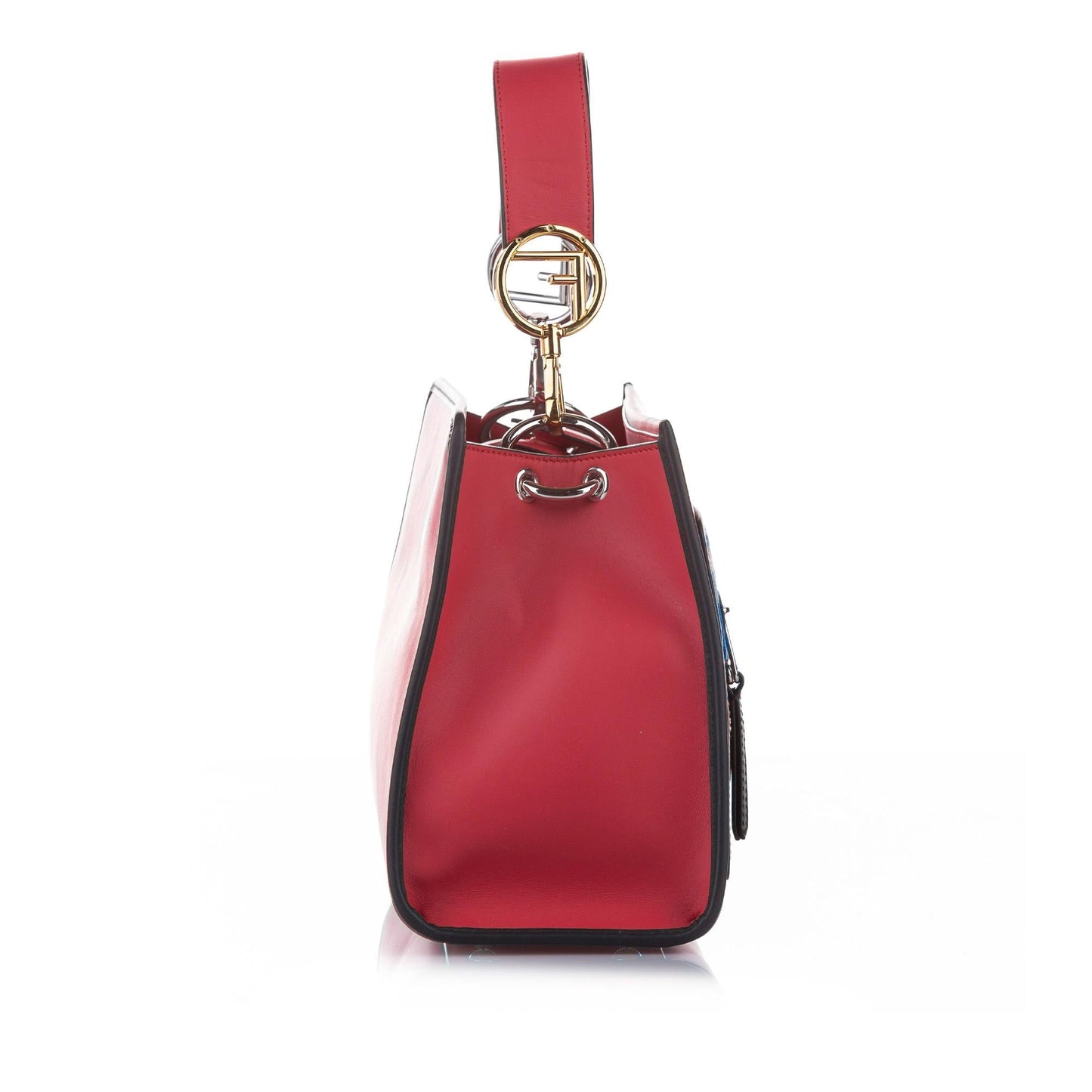 Fendi Embroidered Runaway Leather Satchel (22712)