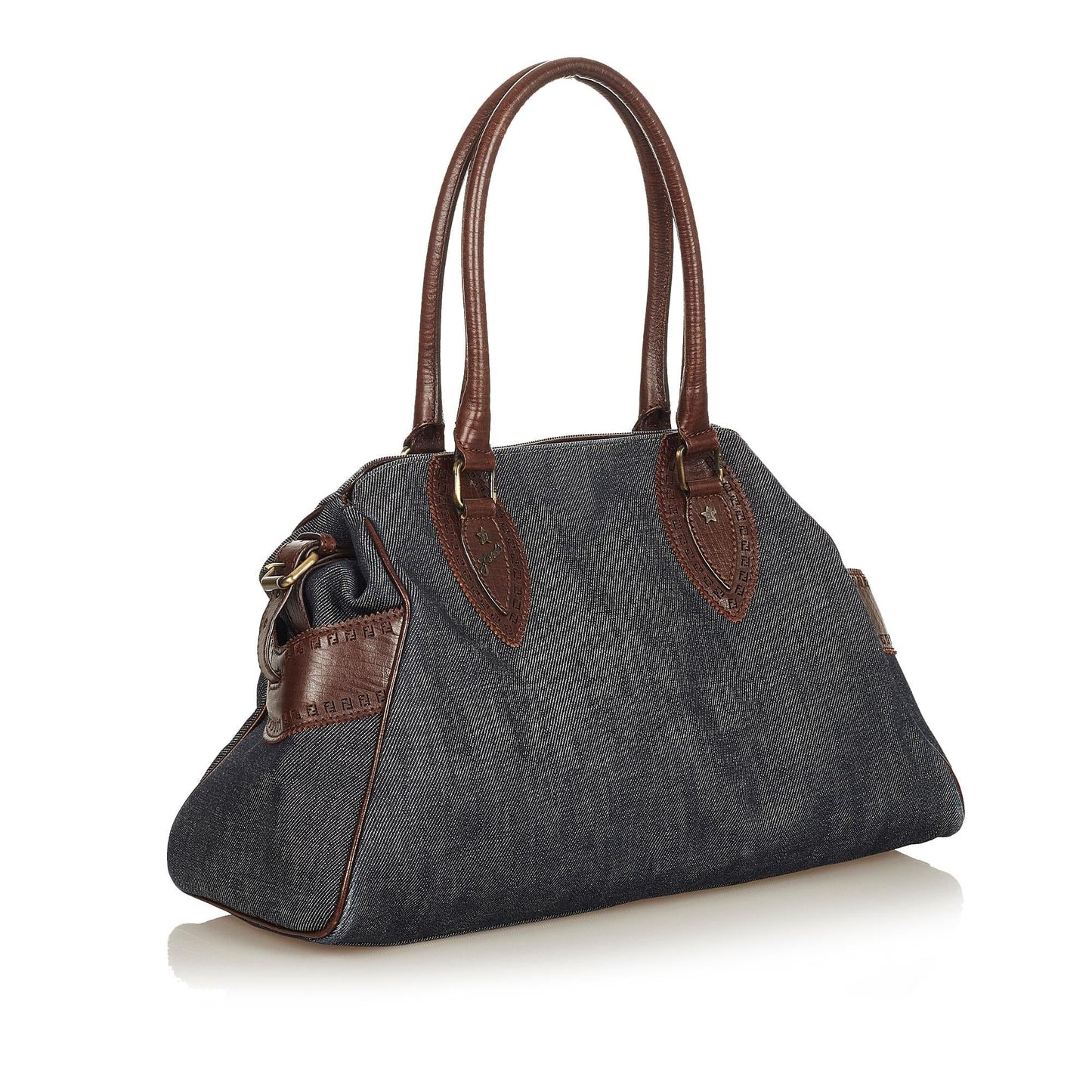 Fendi Etniko Denim Shoulder Bag (26424)