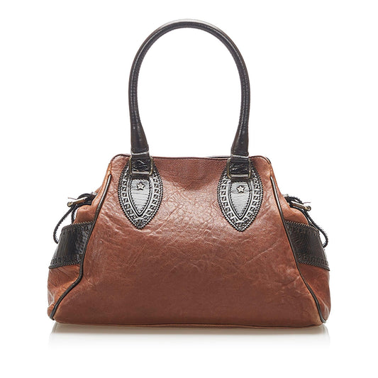 Fendi Etniko Leather Handbag (22353)