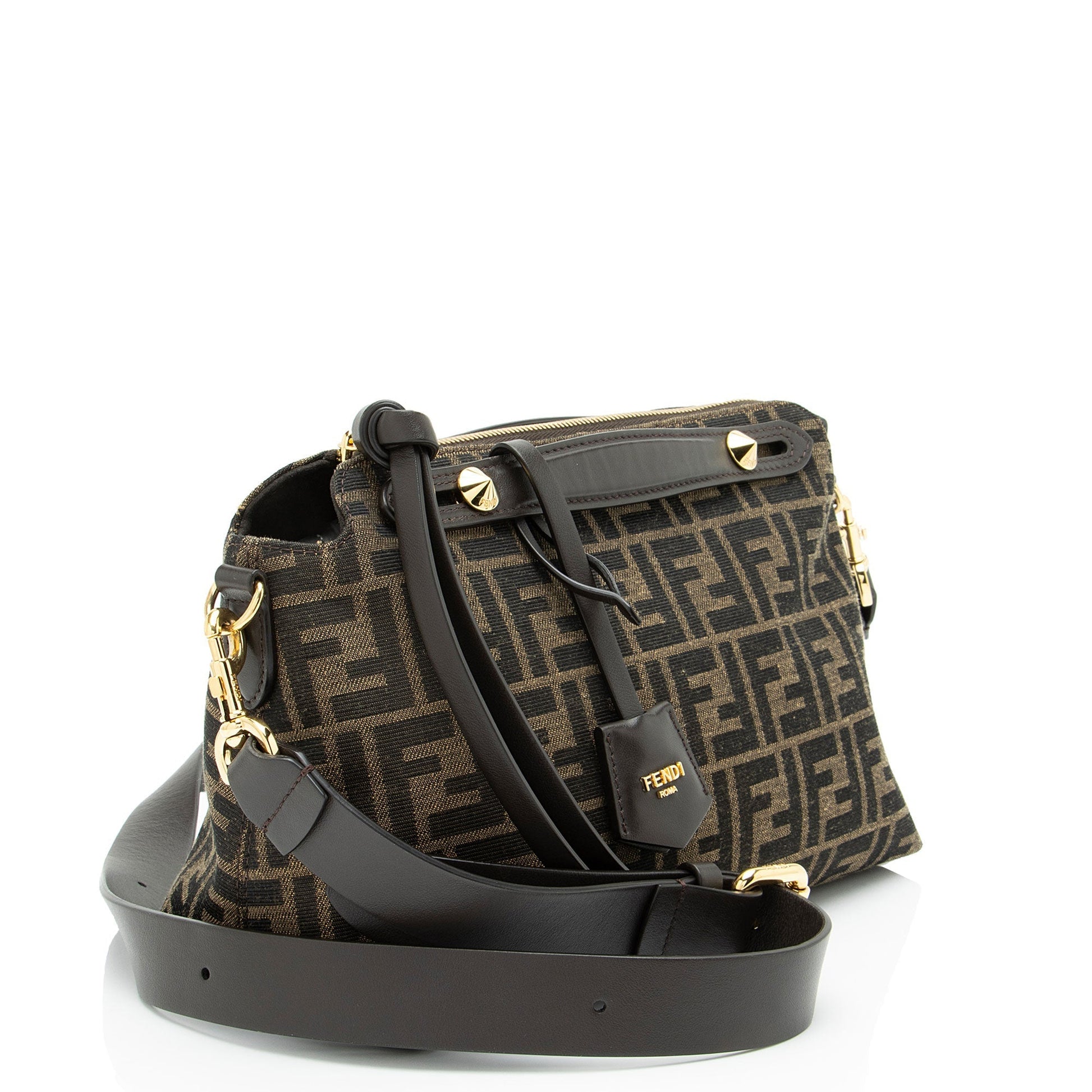 Fendi Zucchino Suede Large Flat Pouch