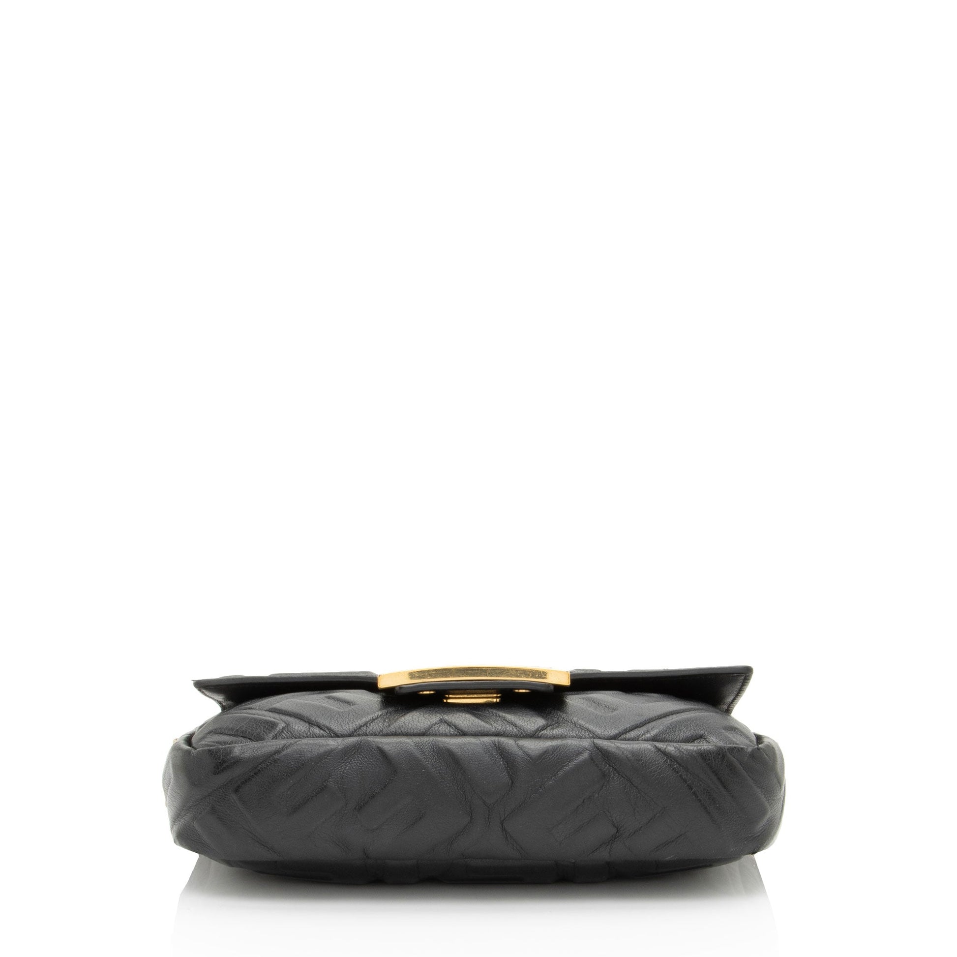 Fendi Calfskin Studded Kan I Medium Shoulder Bag