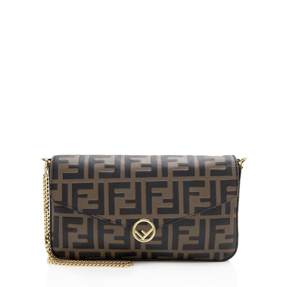 Fendi FF Embossed Wallet on Chain ( )