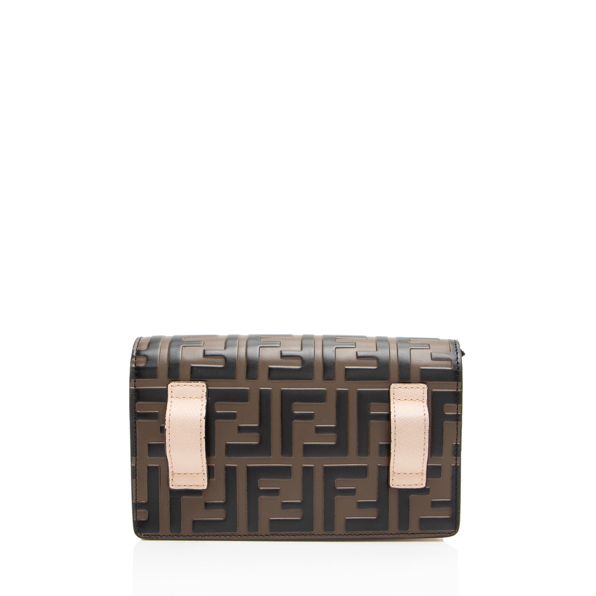 Fendi FF Embossed Calfskin Mini Camera Bag