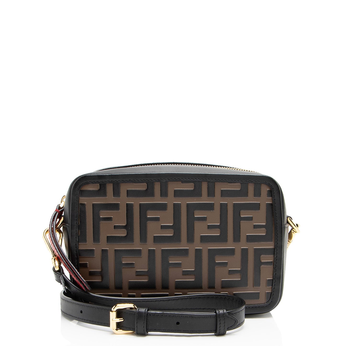 Fendi FF Embossed Calfskin Mini Camera Bag
