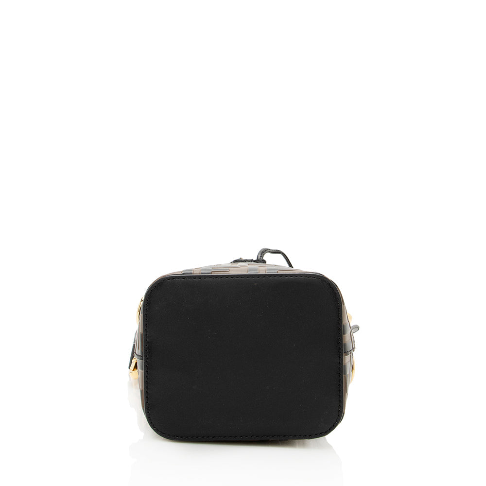 Fendi FF Embossed Calfskin Mon Tresor Mini Bucket Bag (SHF-18974)