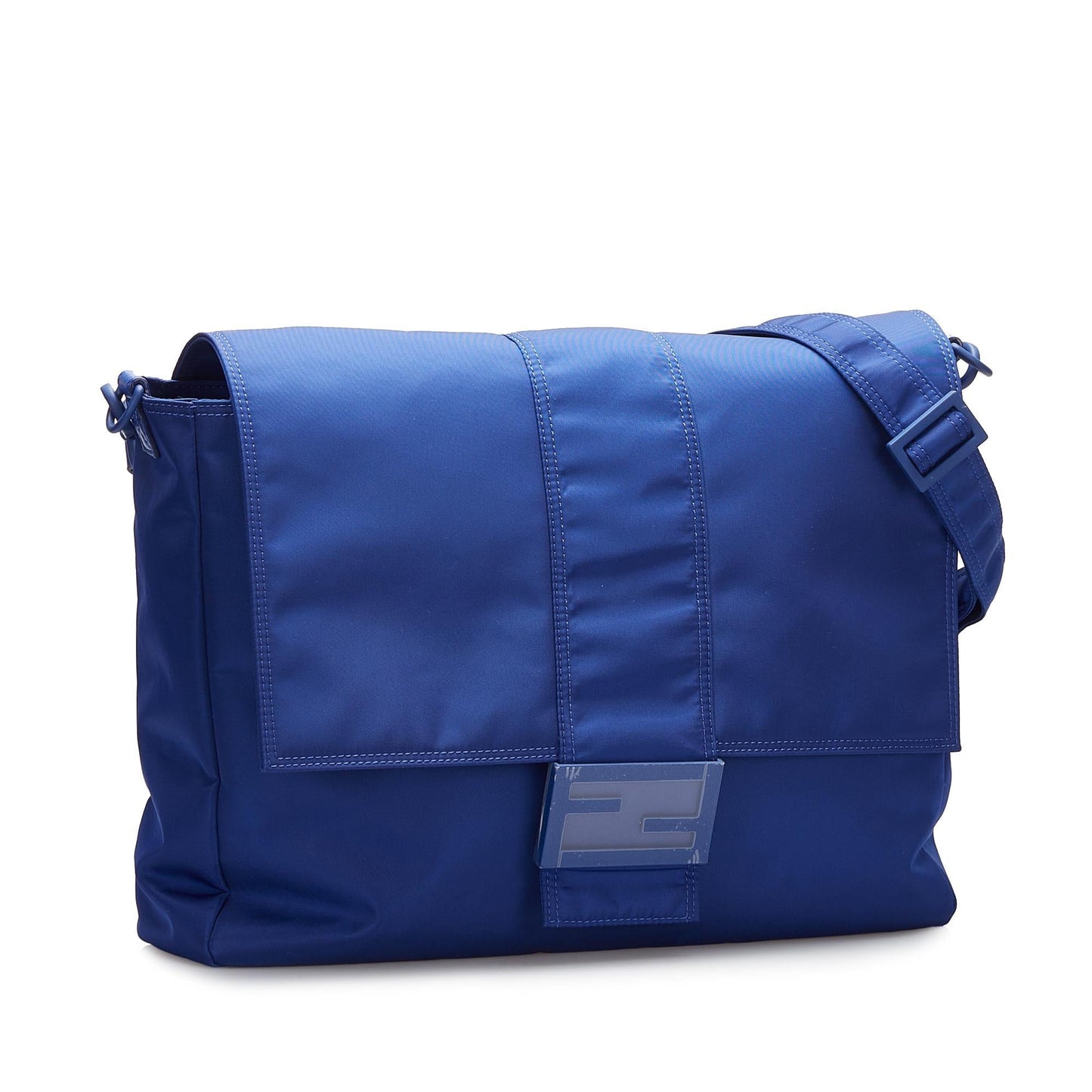 Fendi Zucca Embroidered Canvas Baguette Satchel