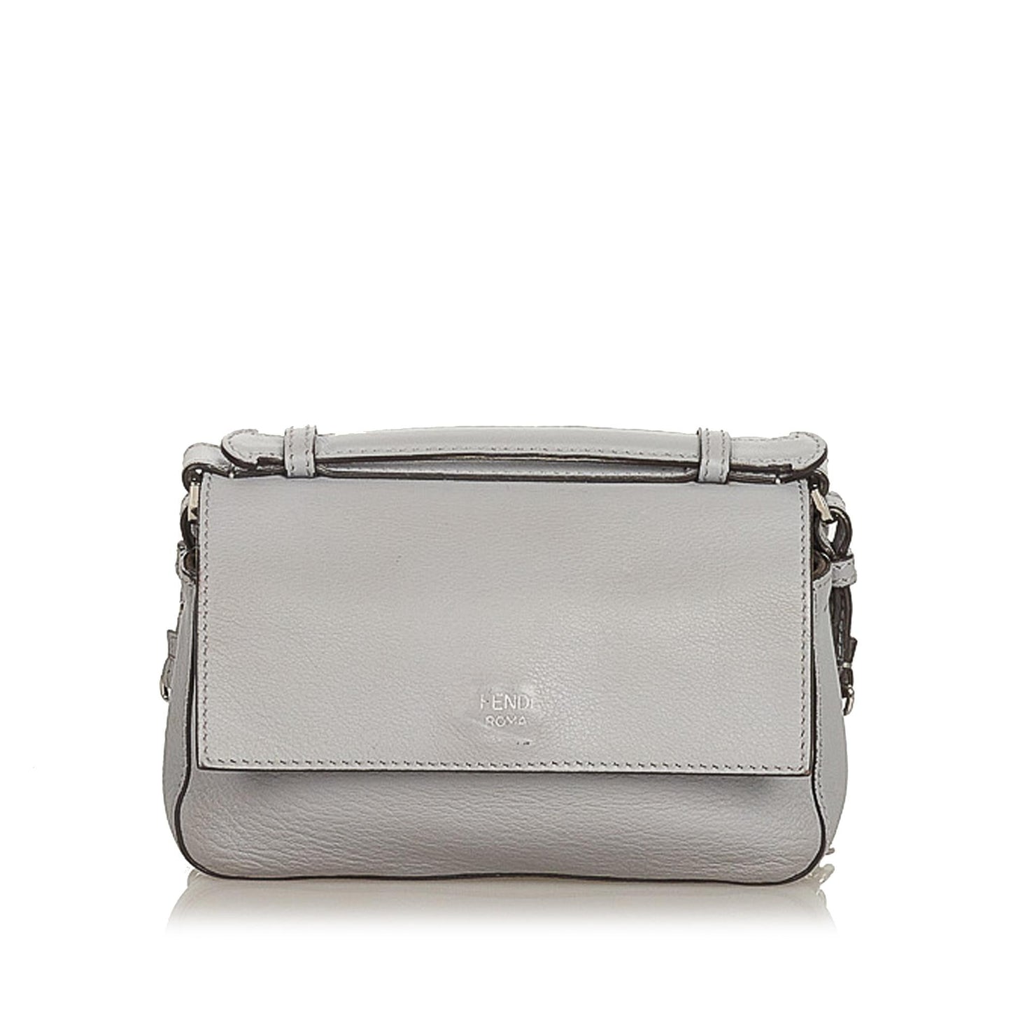Fendi FF Lock Leather Satchel (26242)