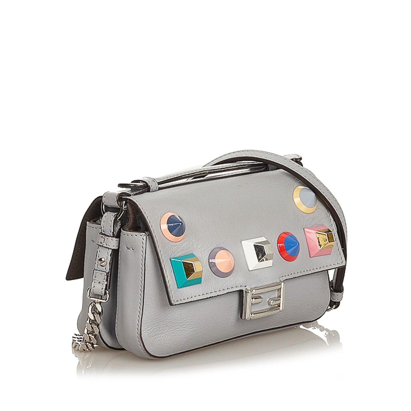 Fendi FF Lock Leather Satchel (26242)