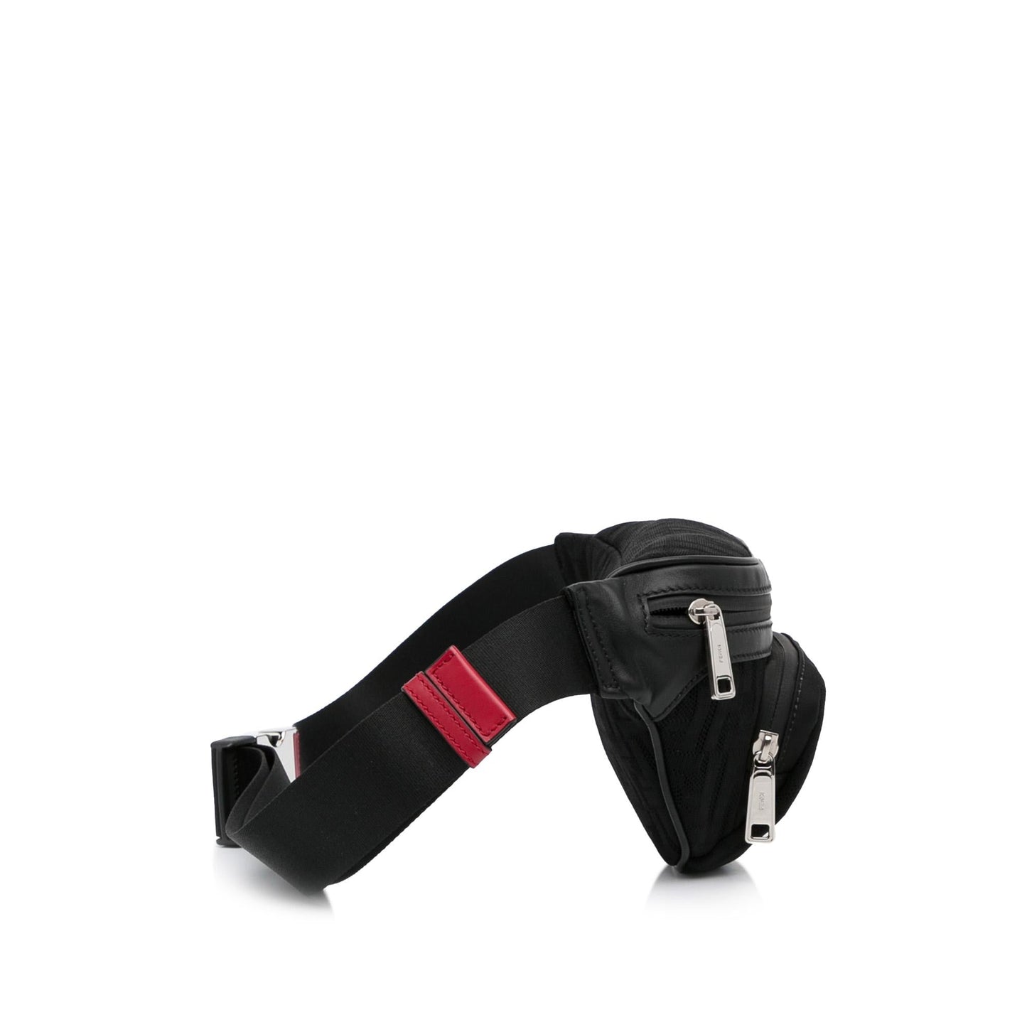 Fendi FF Neoprene Vitello Grace Perforated Pocket Belt Bag (LkWlOh)
