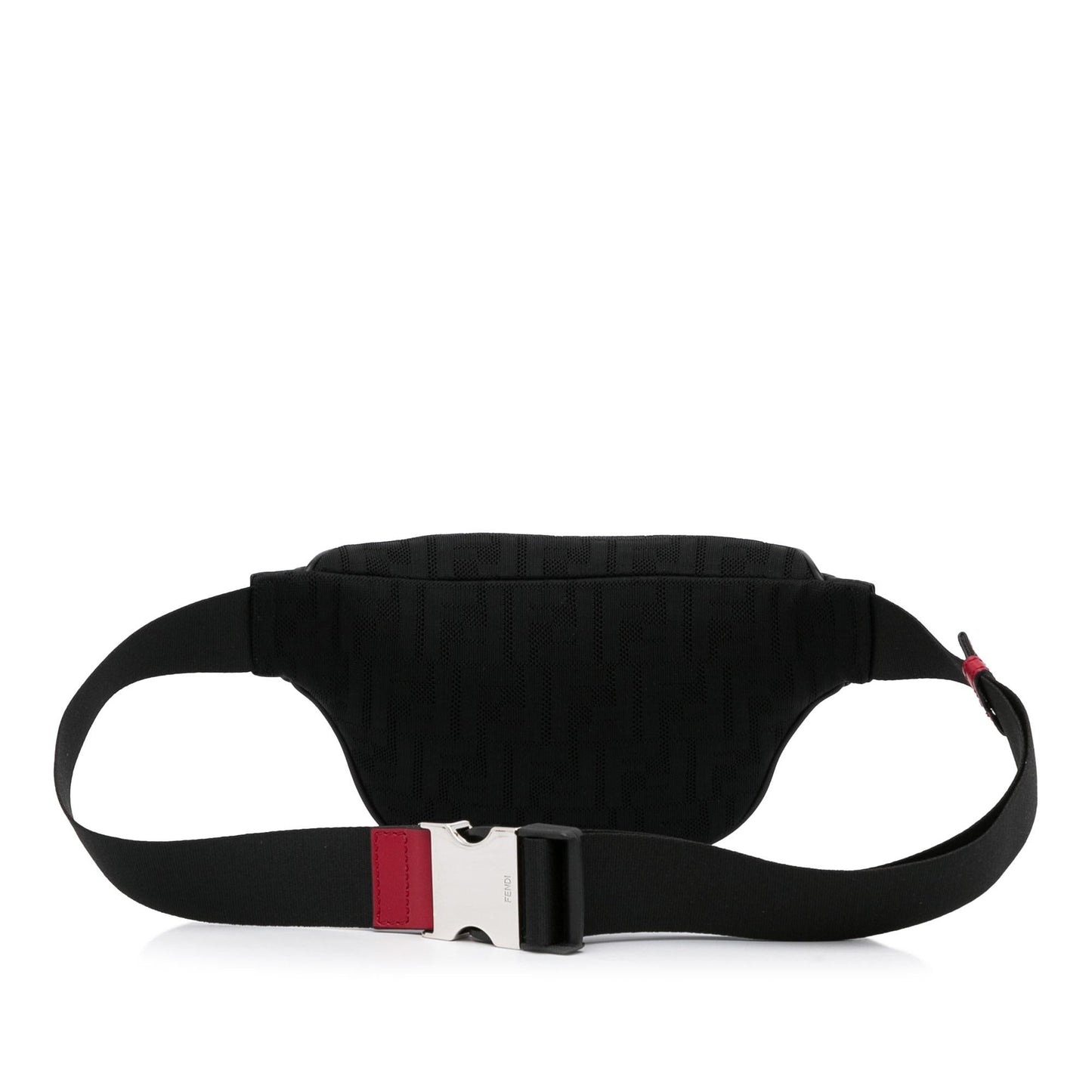 Fendi FF Neoprene Vitello Grace Perforated Pocket Belt Bag (LkWlOh)