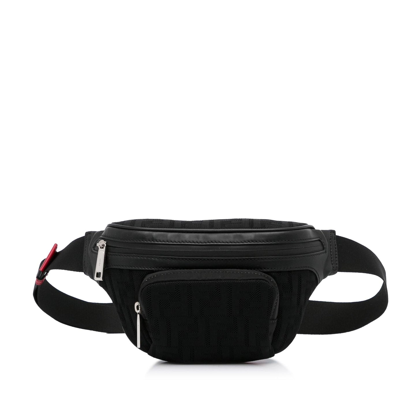 Fendi FF Neoprene Vitello Grace Perforated Pocket Belt Bag (LkWlOh)