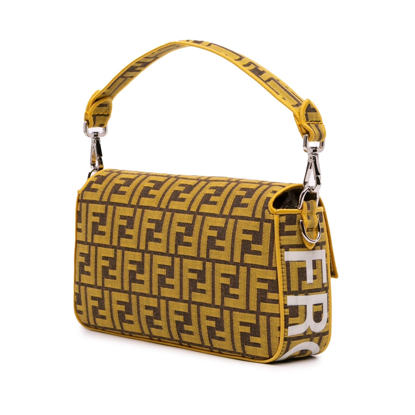 Fendi FRGMT x Zucca Embroidered Canvas Baguette Satchel
