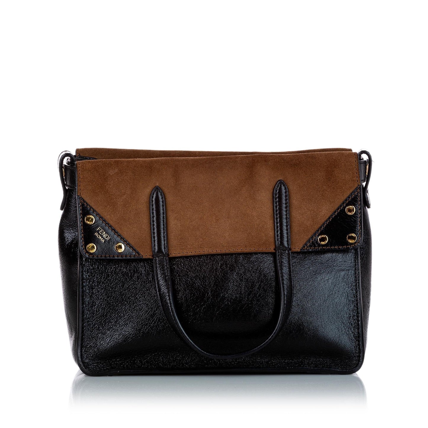 Fendi Fendi Flip Leather Satchel (24693)