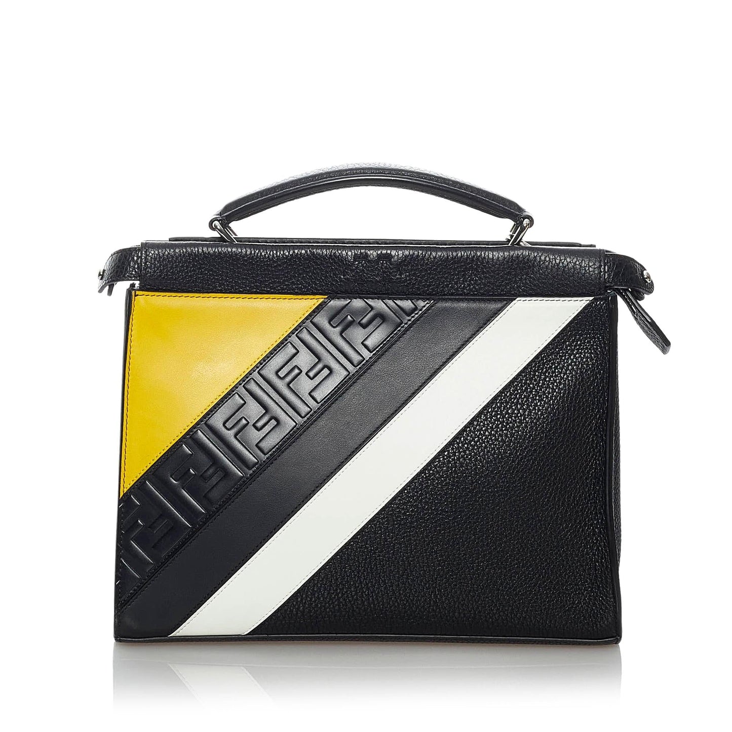 Fendi Fendi Mania Peekaboo Leather Satchel (29584)