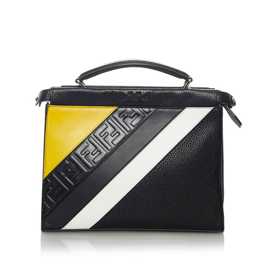 Fendi Fendi Mania Peekaboo Leather Satchel (29584)