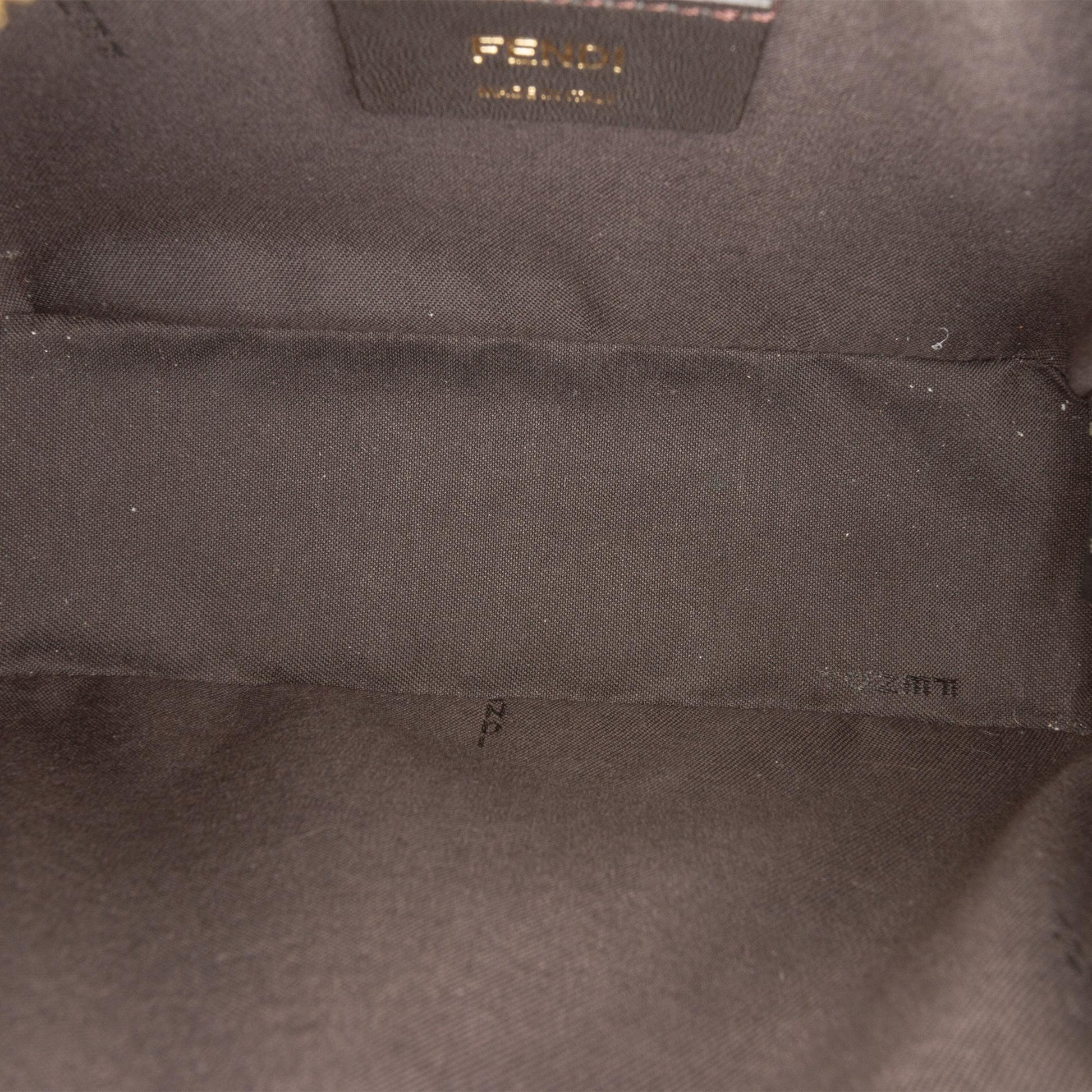 Fendi Glazed Fabric Vitello Century FF 1974 Camera Bag