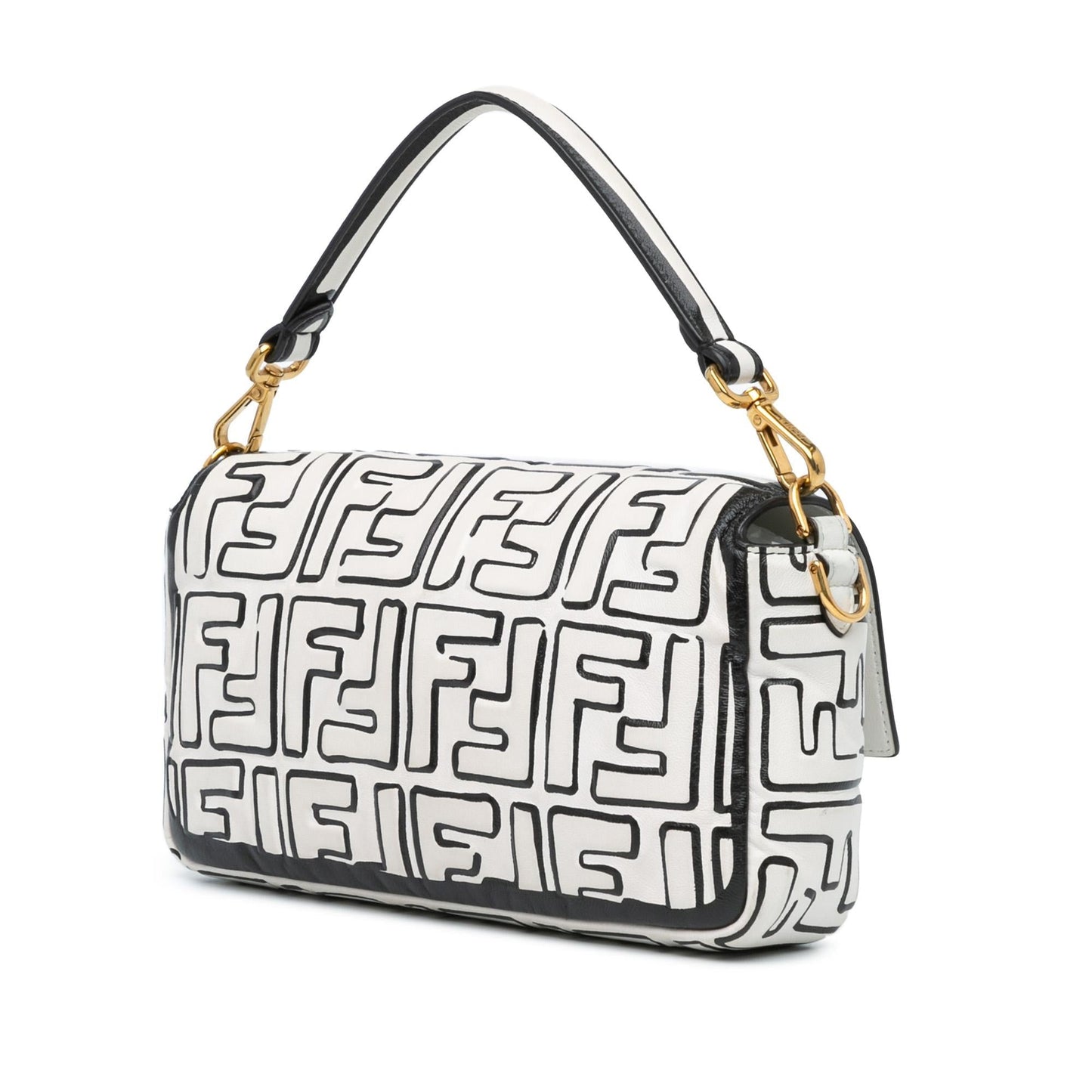 Fendi Joshua Vides California Sky Medium Embossed Baguette Satchel (RIAO8l)