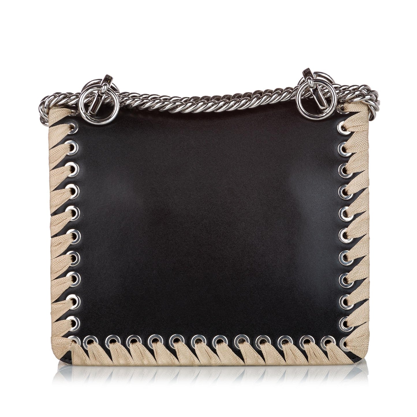 Fendi Kan I Lace Up Leather Crossbody Bag (27940)