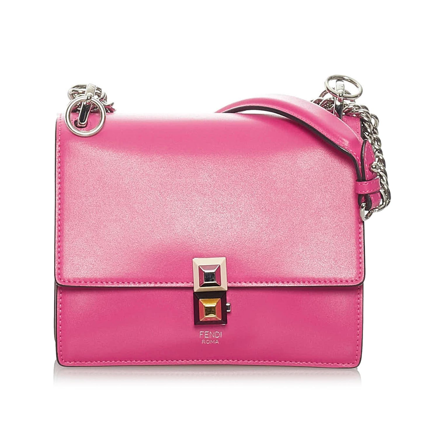 Fendi Kan I Leather Crossbody Bag (28827)