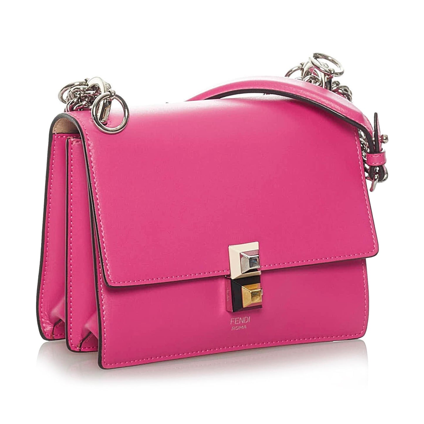 Fendi Kan I Leather Crossbody Bag (28827)