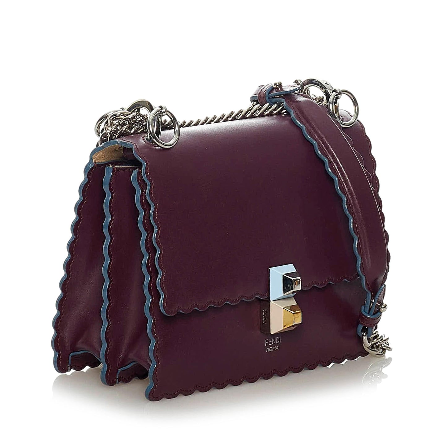 Fendi Kan I Leather Crossbody Bag (28883)