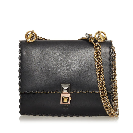 Fendi Kan I Leather Crossbody Bag (29202)