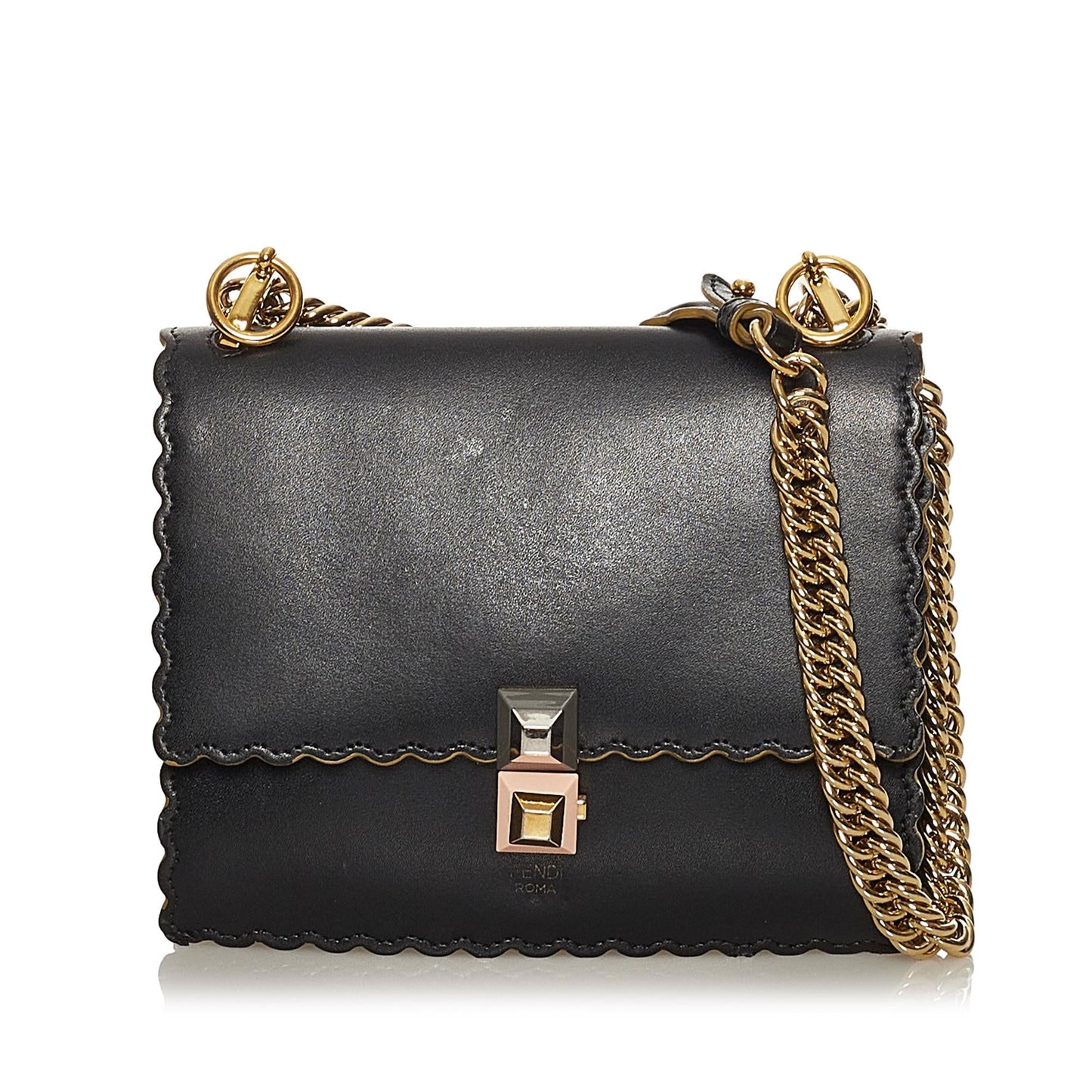 Fendi Kan I Leather Crossbody Bag (P9BViM)