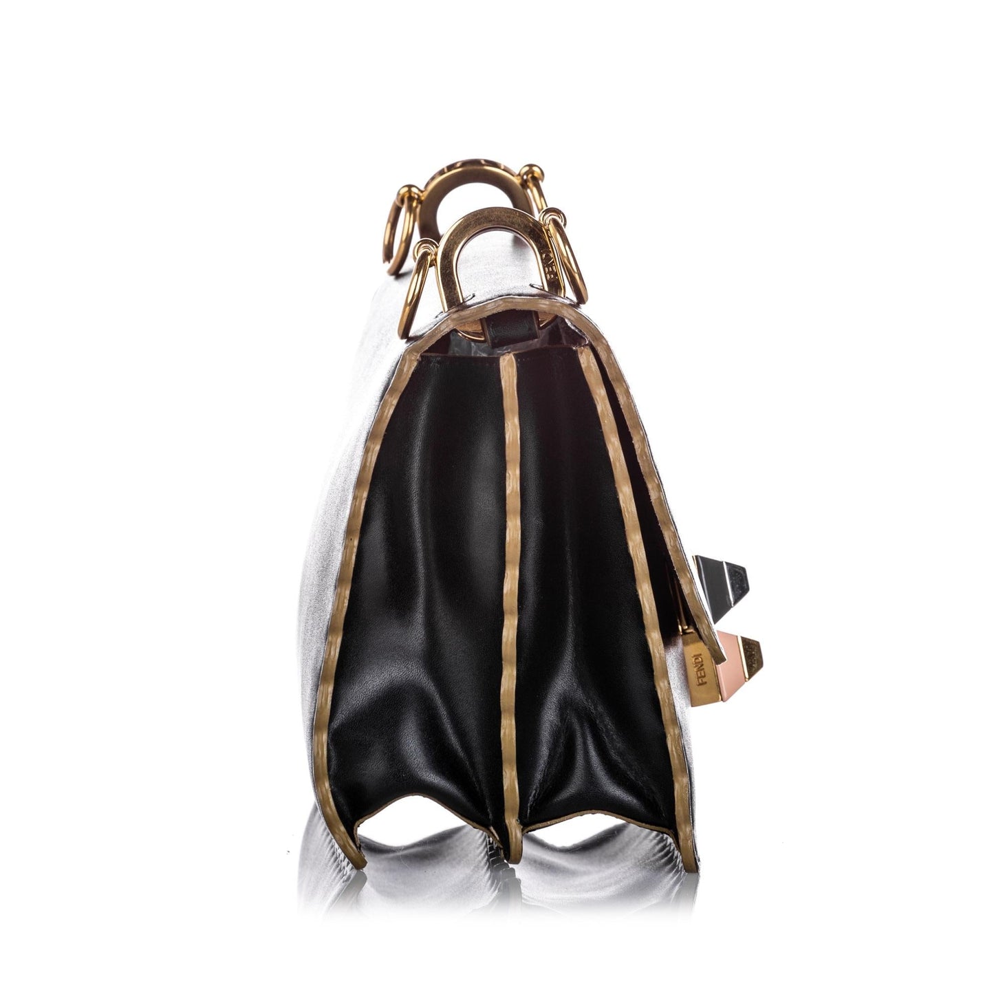 Fendi Kan I Leather Shoulder Bag (24389)