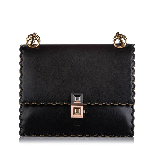 Fendi Kan I Leather Shoulder Bag (24389)