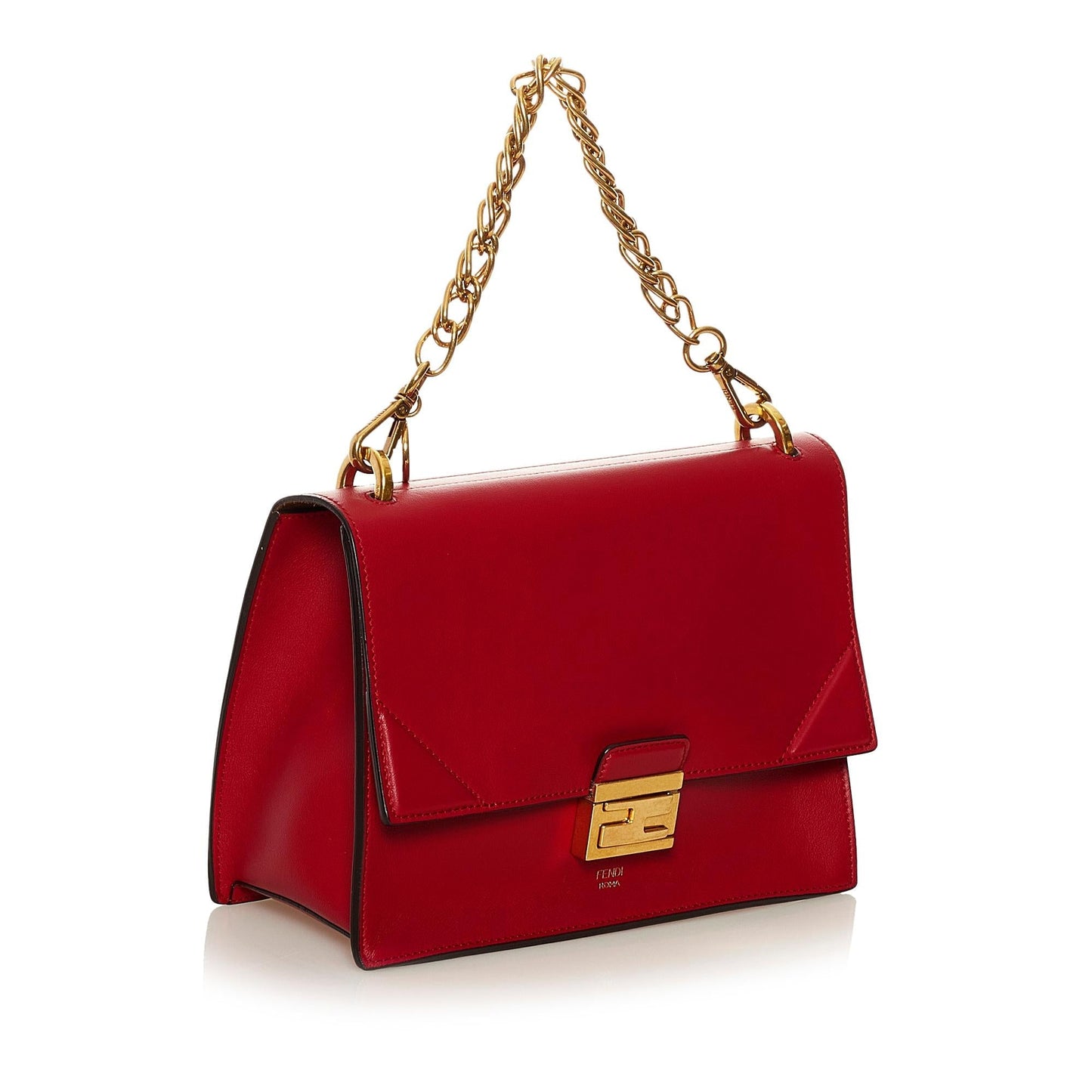 Fendi Kan U Leather Satchel (35049)