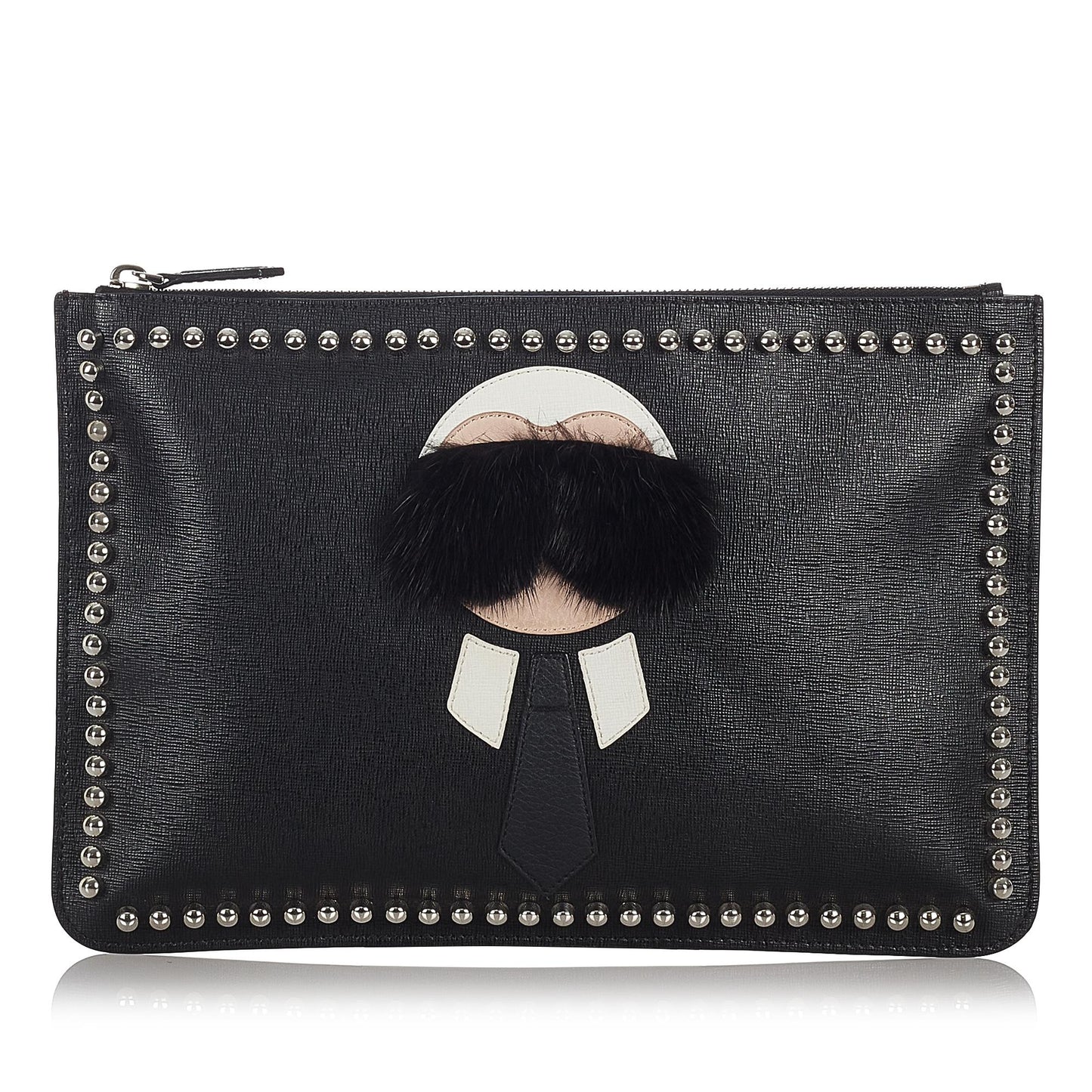 Fendi Karlito Leather Clutch Bag (26787)