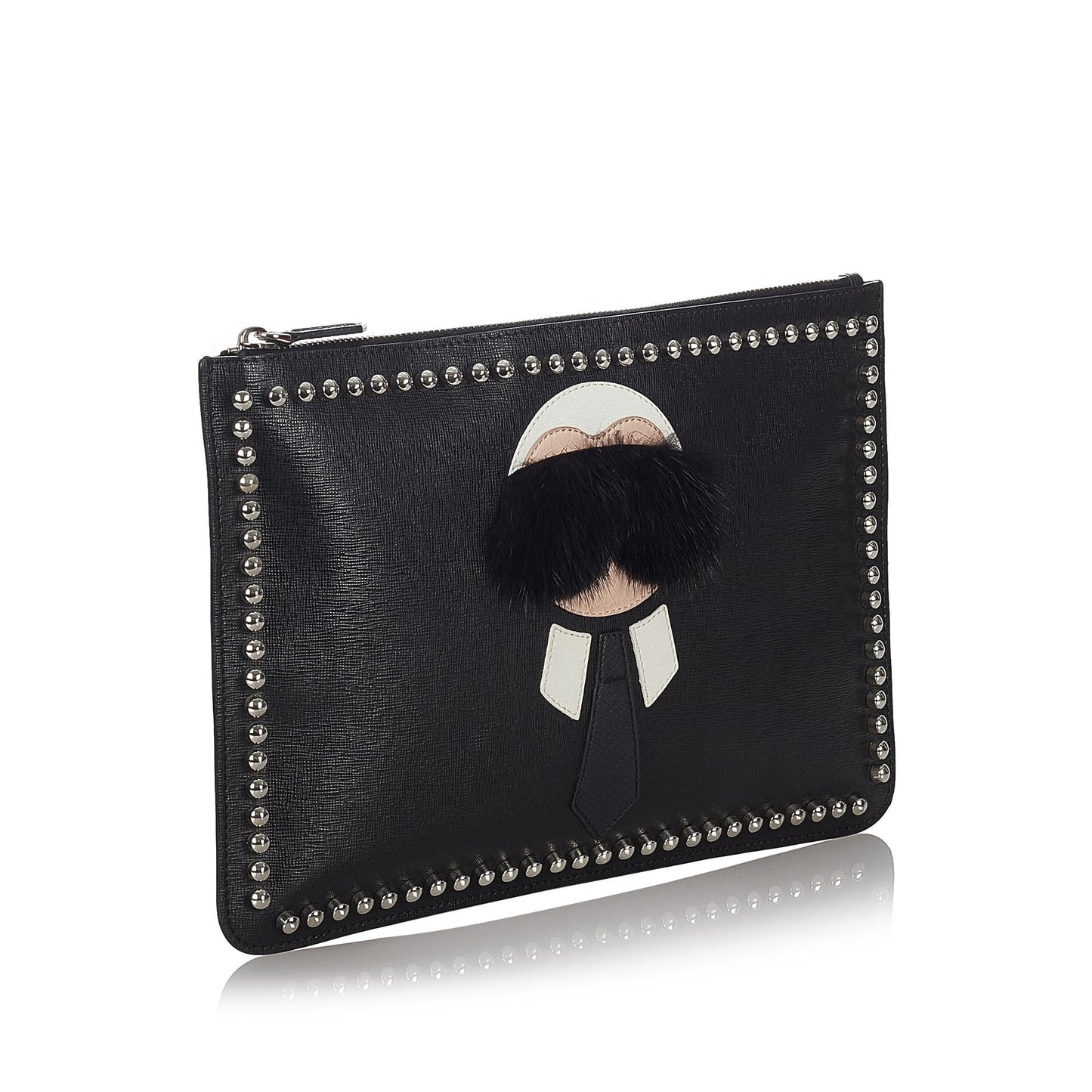 Fendi Karlito Leather Clutch Bag (26787)