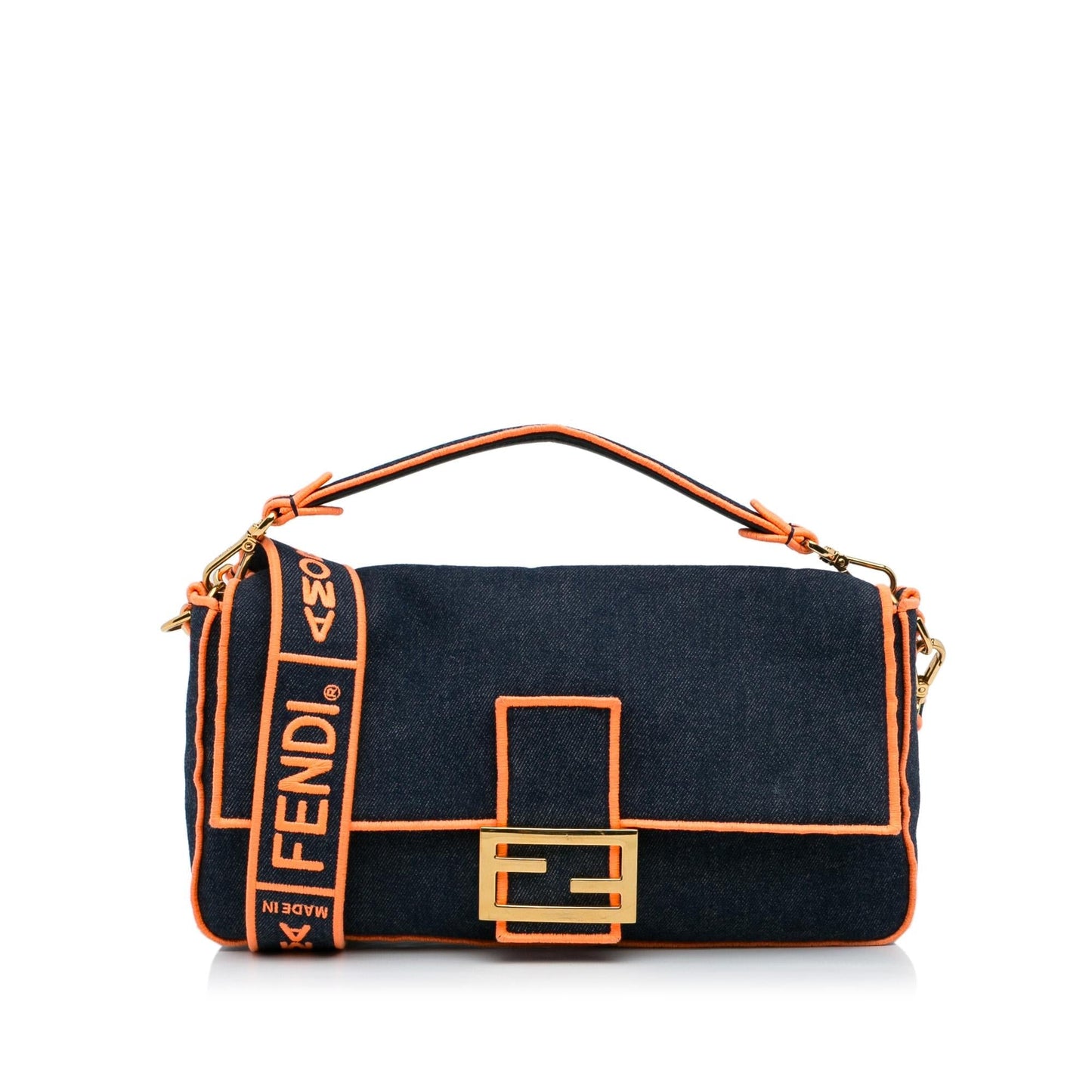 Fendi Large Denim Baguette Bag (zrIjdA)