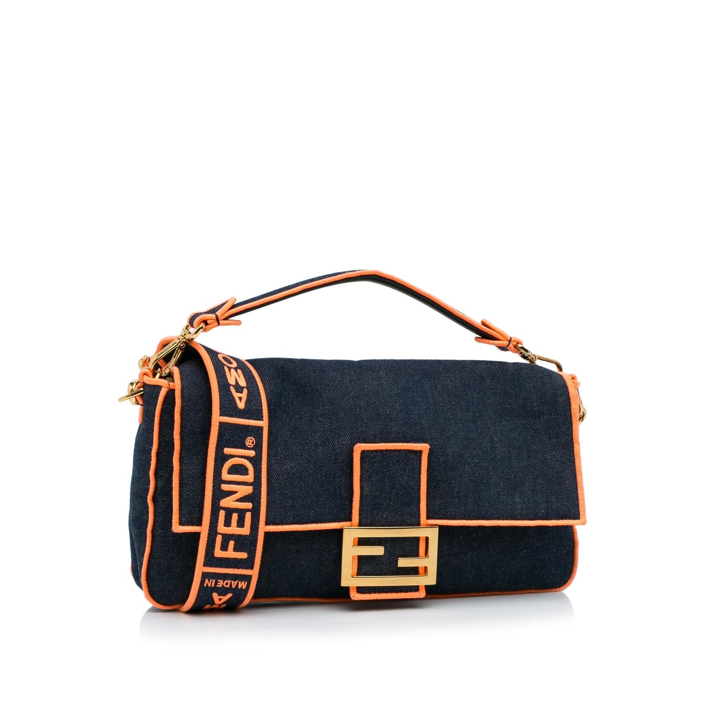 Fendi Large Denim Baguette Bag (zrIjdA)