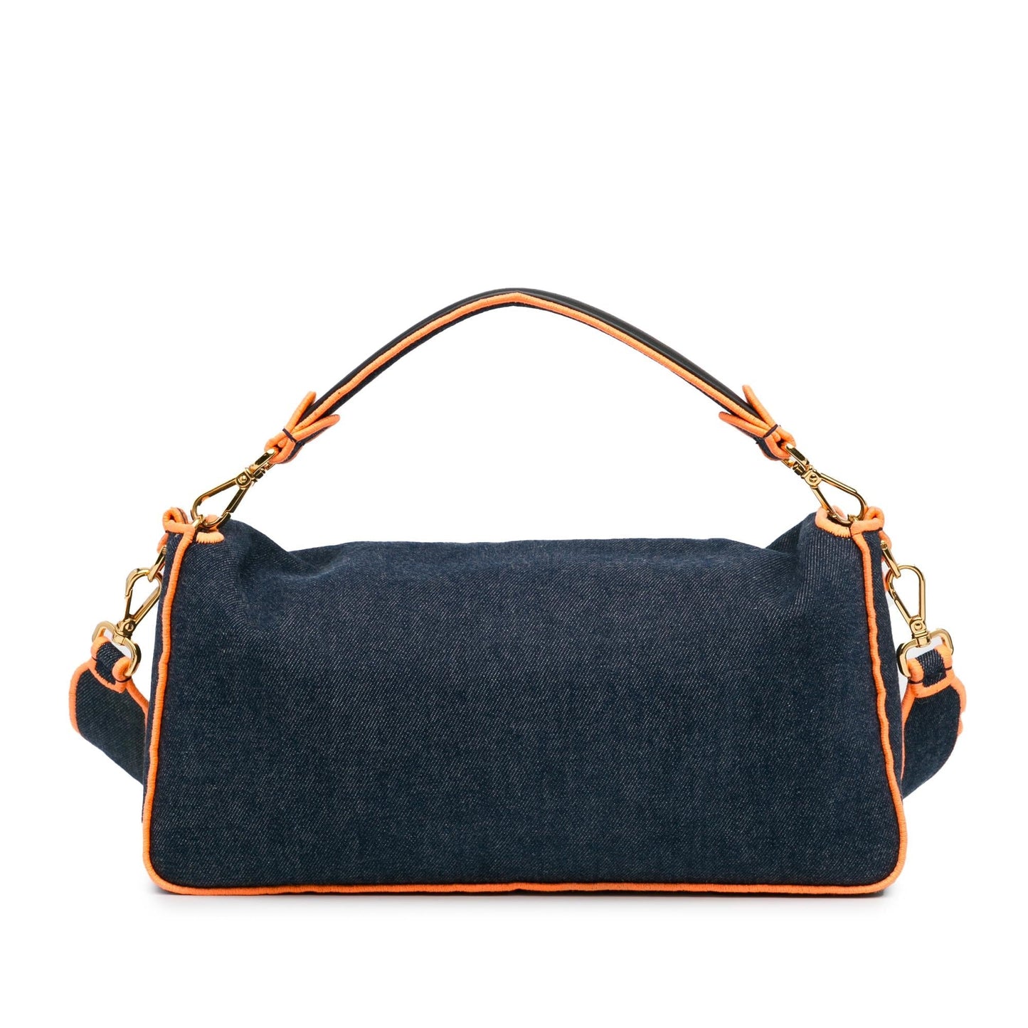 Fendi Large Denim Baguette Satchel (KcMfCV)