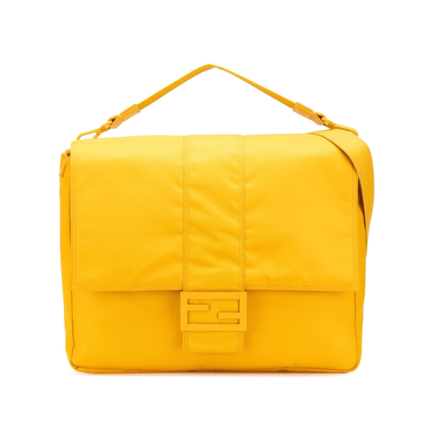 Fendi Large Econyl Nylon Baguette Satchel