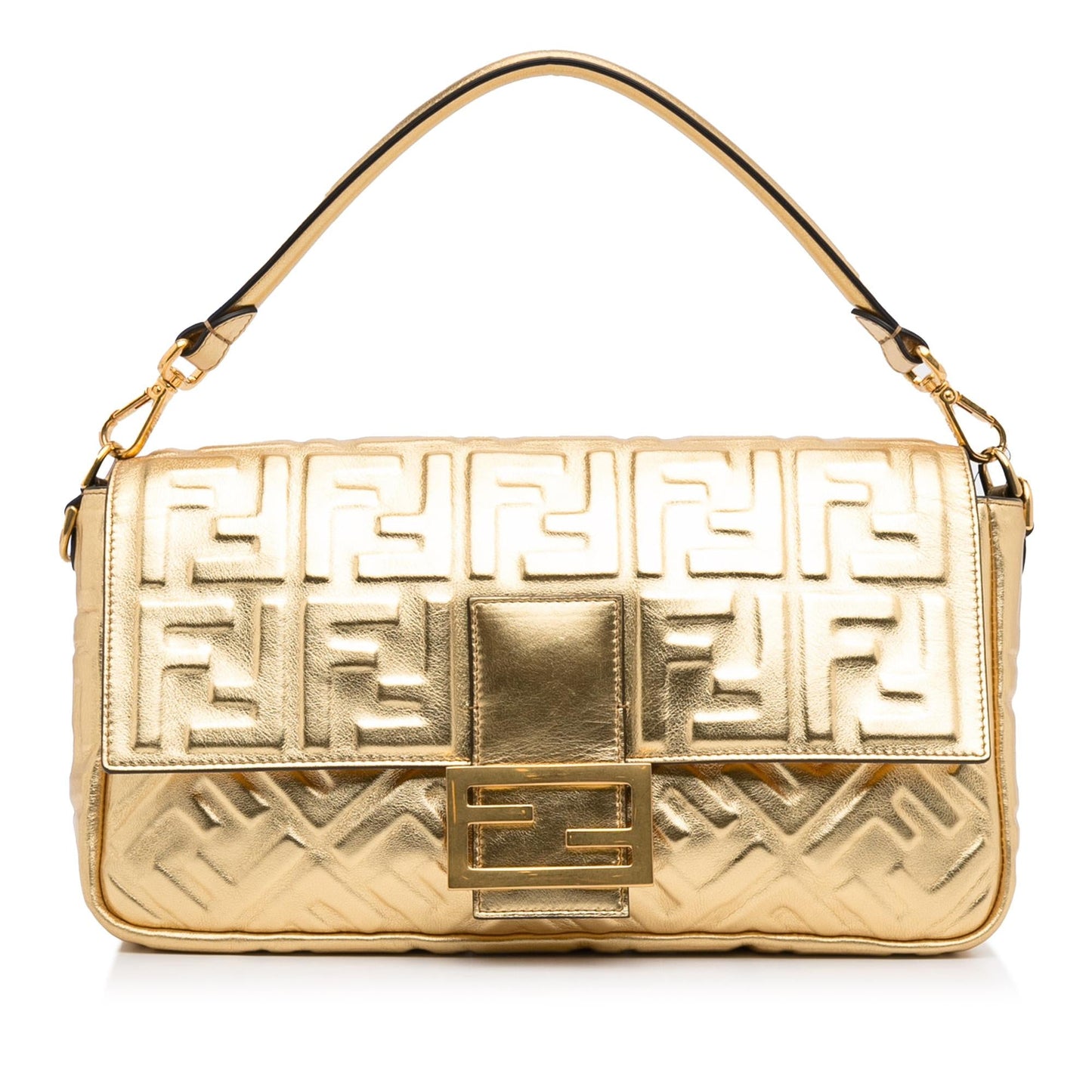 Fendi Large Embossed Zucca Baguette (ZcKJ66)