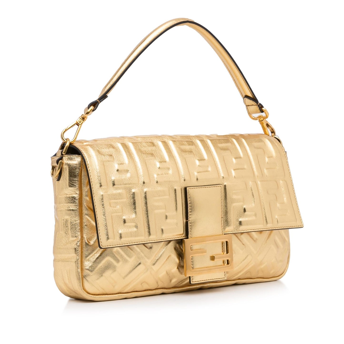 Fendi Large Embossed Zucca Baguette (ZcKJ66)