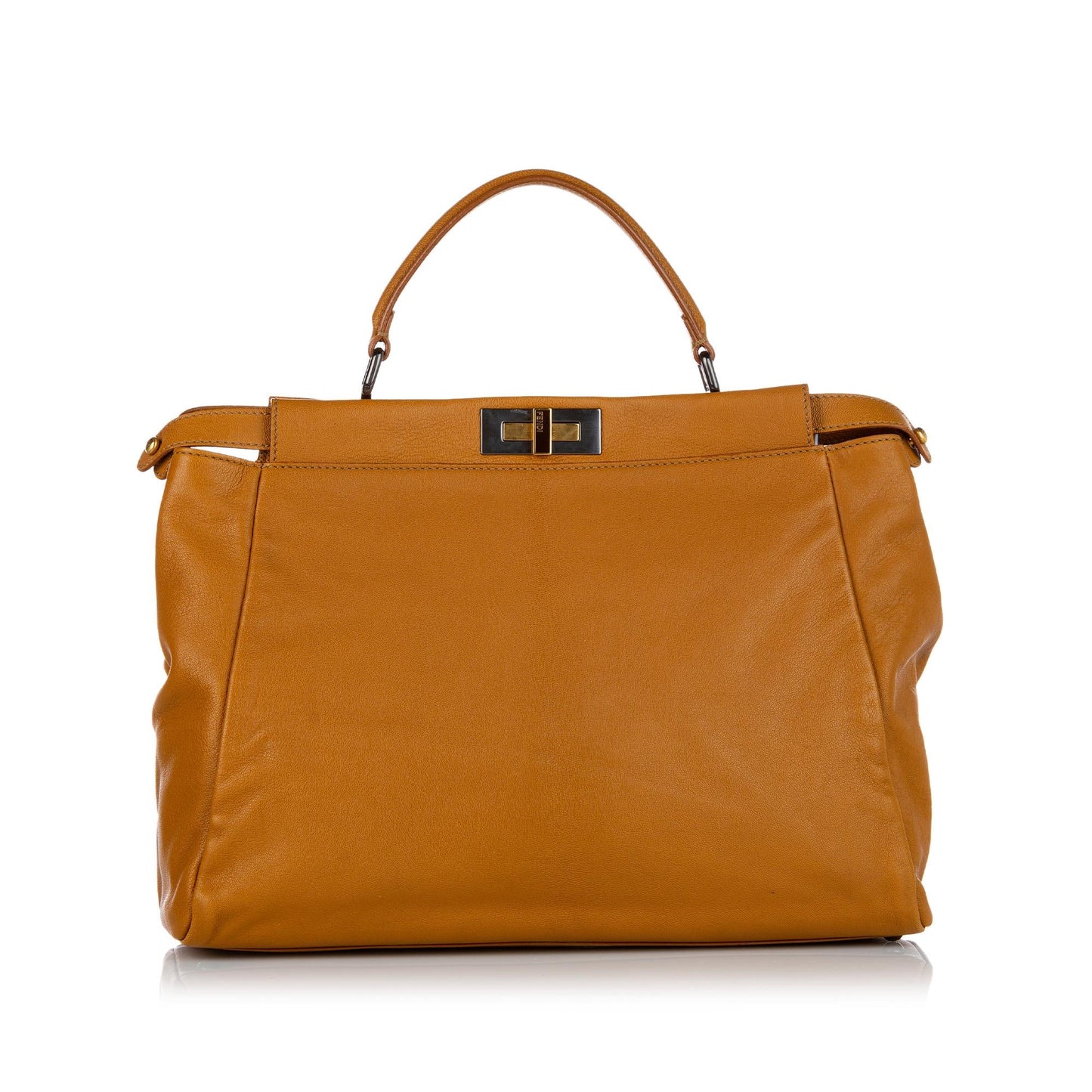 Fendi Large Peekaboo Leather Satchel (24326)