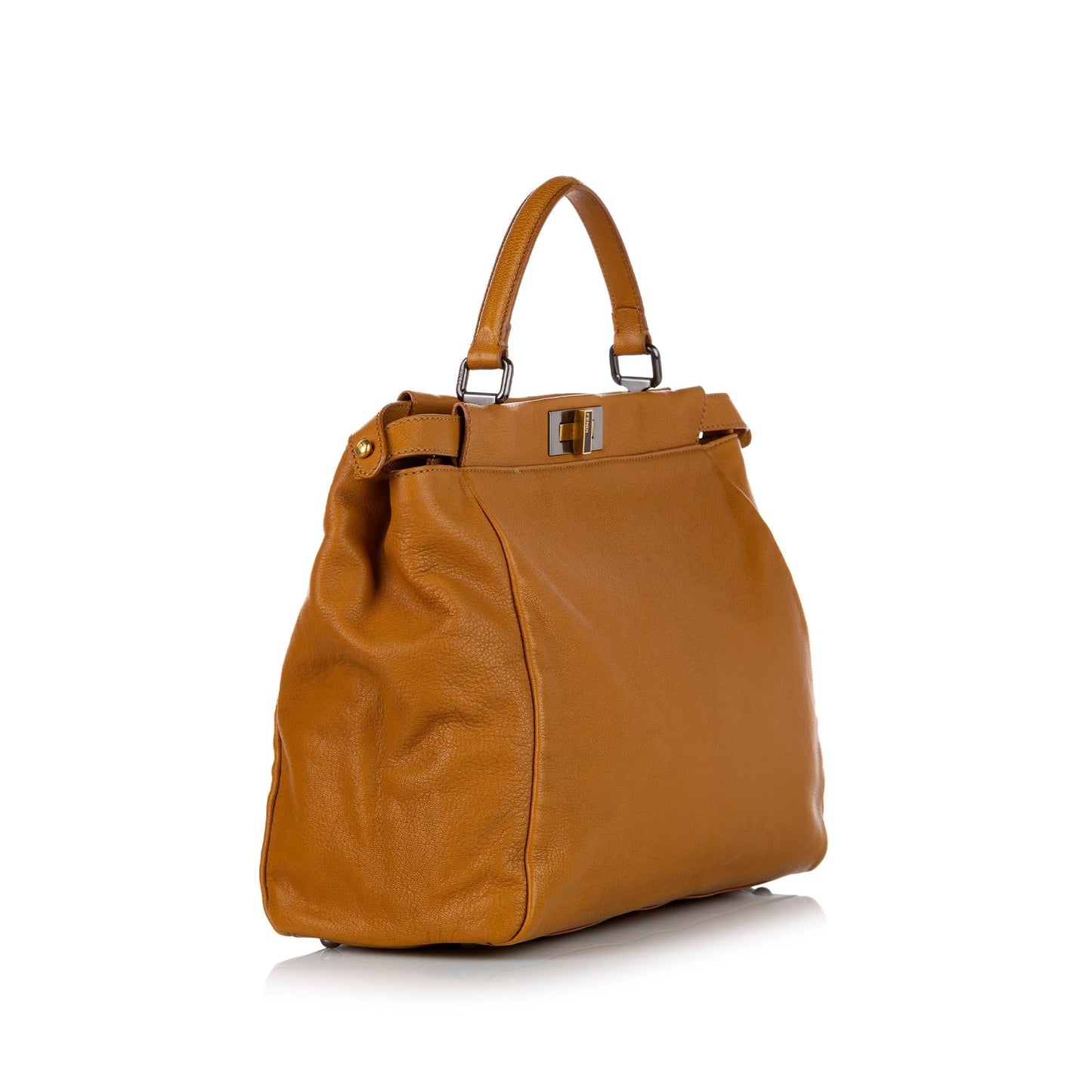 Fendi Large Peekaboo Leather Satchel (24326)