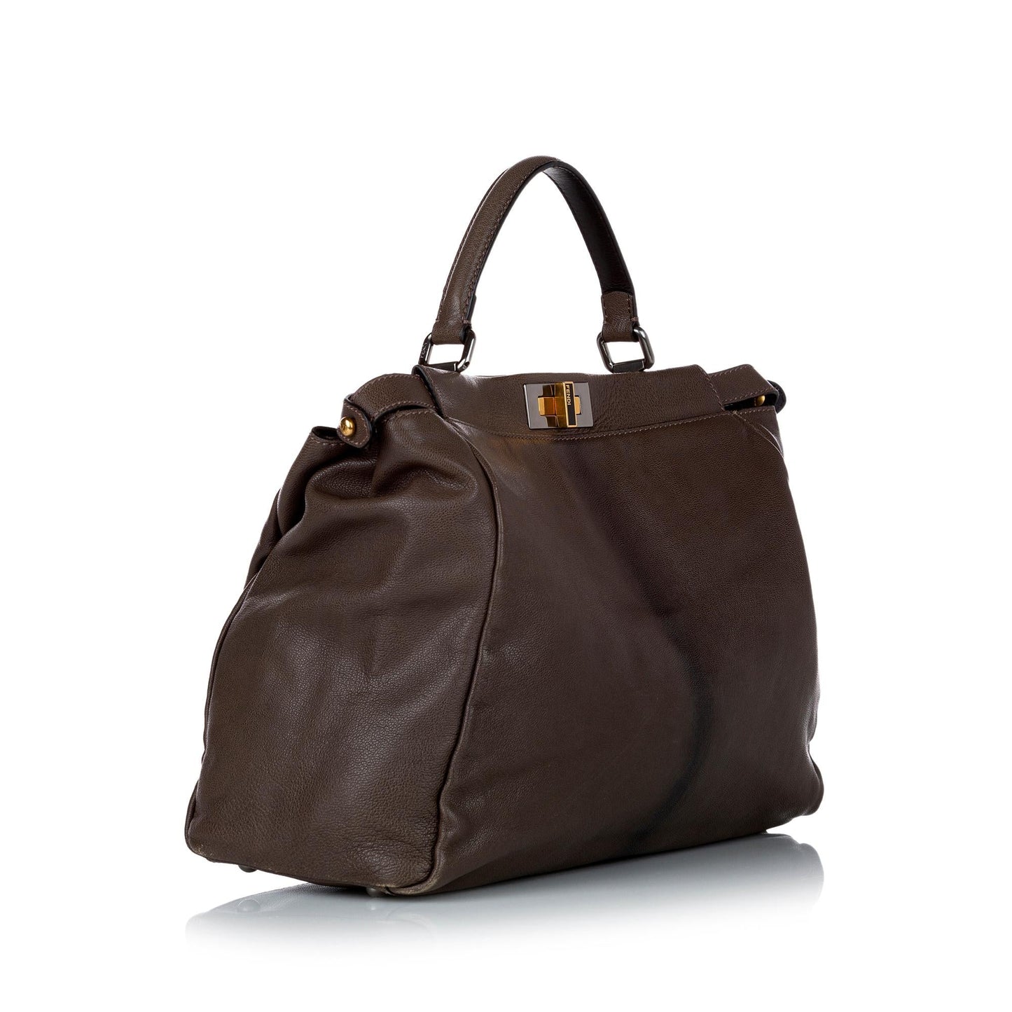 Fendi Large Peekaboo Leather Satchel (28817)